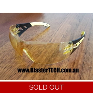 Safety Glasses Uvex Pheos Black/Yellow arms, Amber lens